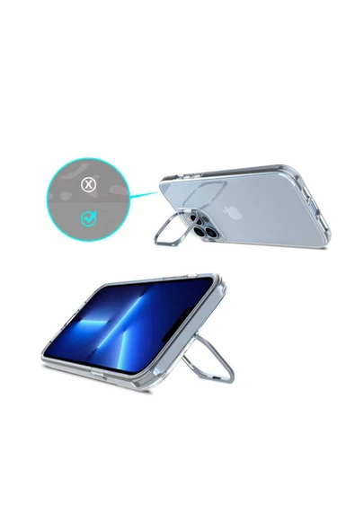 SAFA iPhone 13 Pro Max Uyumlu Zore Skuba Kılıf-Gümüş - Resim 3