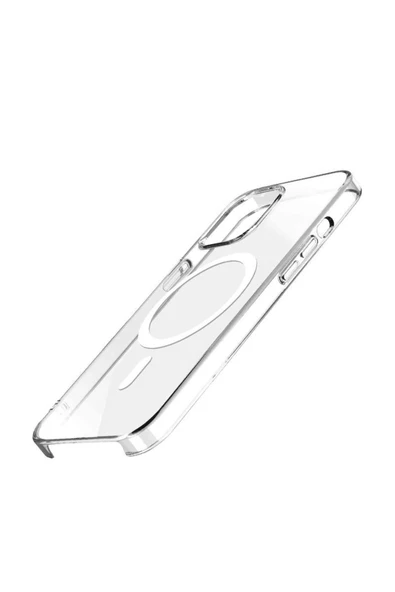 Goktugaksesuar iPhone 15 Uyumlu Zore Wireless Şarj Özellikli Şeffaf Orjin Kılıf-Renksiz - Resim 2