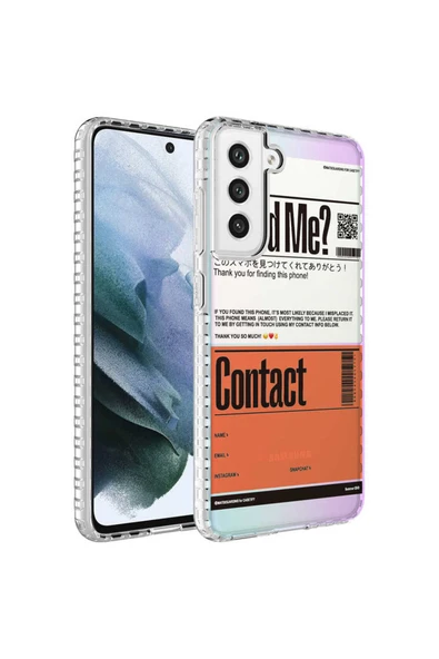 KILIFTECH Galaxy S21 FE Uyumlu AiHTTg Kenarlı Renkli Desenli Silikon Zore Elegans Kılıf-NO6 ürün görseli