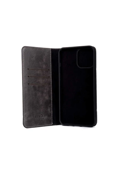 KILIFTECH iPhone 13 Uyumlu Zore Hakiki Deri Multi Cüzdan Kılıf-Taba - Resim 2
