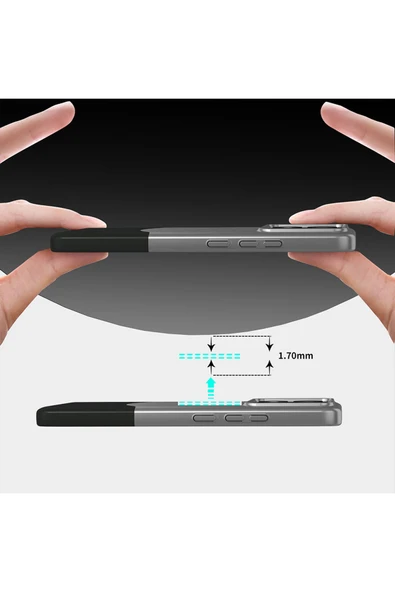 Fer10Tech Poco X6 Pro Kılıf Mıknatıslı F10T Duble Kapak - Lacivert - 3