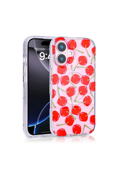 FZD GLOBAL iPhone 16 Uyumlu Kılıf Magsafe Şarj Özellikli FZD Stilo Kapak-Kırmızı ürün görseli 1