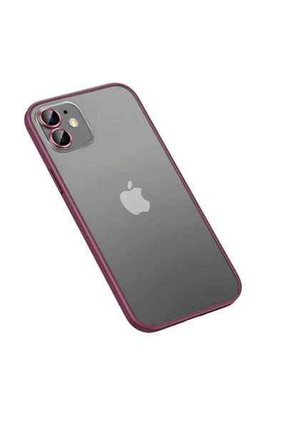 KILIFTECH iPhone 12 Uyumlu Zore Retro Kılıf-Koyu Mor ürün görseli