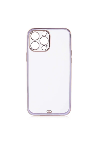 KILIFTECH iPhone 12 Pro Max Uyumlu Zore Voit Clear Kılıf-Lila ürün görseli