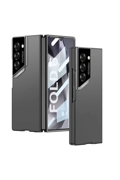 KILIFTECH Galaxy Z Fold 6 Kılıf Ultra İnce Kamera Korumalı Sert Rubber Zore 3. Seri Procase Kapak-Siyah - 1