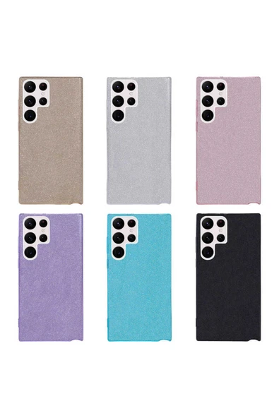 KILIFTECH Galaxy S22 Ultra Uyumlu Zore Shining Silikon-Pembe - Resim 2