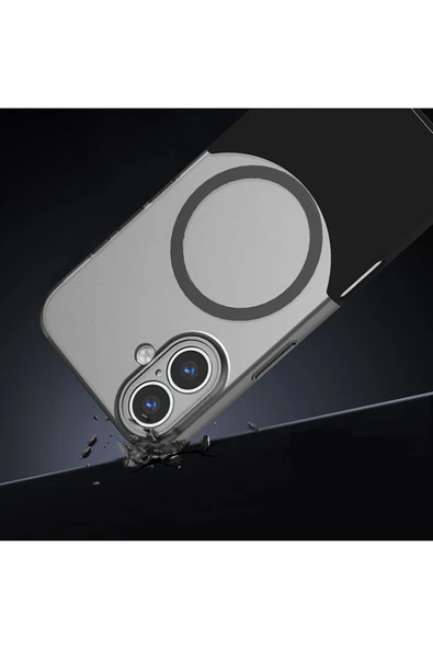 KILIFTECH iPhone 16 Kılıf M-Safe Şarj Özellikli Mıknatıslı KTH Duble Kapak - Siyah - Resim 5