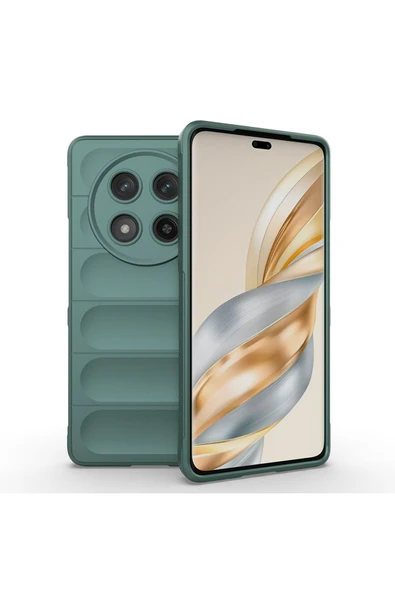 zore Honor Magic 7 Lite Kılıf Esnek TPU Oyuklu Arka Yüzey Tasarımlı SYS Etnik Silikon Kapak - Lacivert - 2