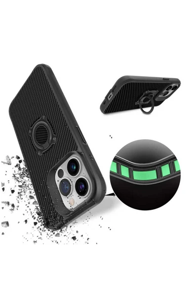 KILIFTECH iPhone 13 Pro Uyumlu Zore Timo Kılıf-Siyah - Resim 3