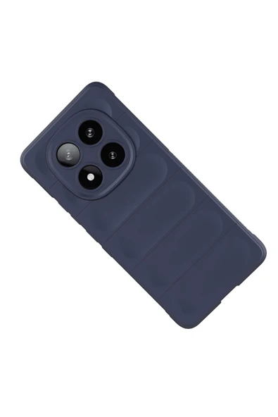 zore Redmi Note 14 Pro 5G Kılıf Esnek TPU Oyuklu Arka Yüzey Tasarımlı SYS Etnik Silikon Kapak - Lacivert - Resim 5