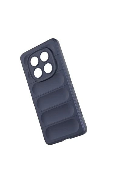 zore Redmi Note 14 Pro 5G Kılıf Esnek TPU Oyuklu Arka Yüzey Tasarımlı SYS Etnik Silikon Kapak - Lacivert - Resim 7