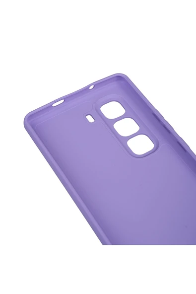 zore İnfinix Hot 50 Pro Plus 4G Kılıf EMP Biye Silikon - Kırmızı - 7