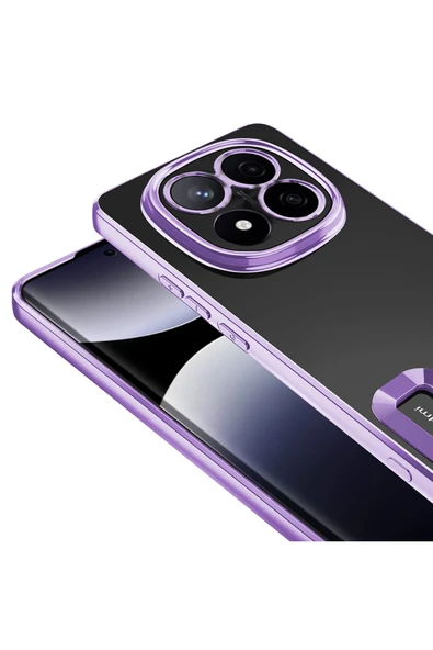 TUVA TEKNOLOJİ Redmi Note 14 Pro 5G Kılıf Kamera Korumalı Logo Gösteren TUVA Omega Kapak - Siyah - Resim 8