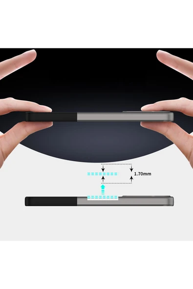 zore Galaxy A56 Kılıf Mıknatıslı EMP Duble Kapak - Gri - 5