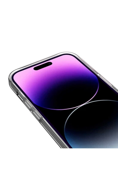 KILIFTECH iPhone 14 Pro Max Uyumlu Magsafe Şarj Özellikli Sert PC Zore Fuya Kılıf-Derin Mor - Resim 6