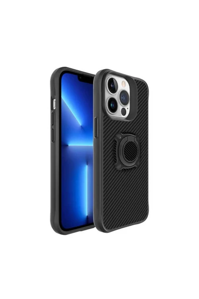 KILIFTECH iPhone 13 Pro Uyumlu Zore Timo Kılıf-Siyah ürün görseli