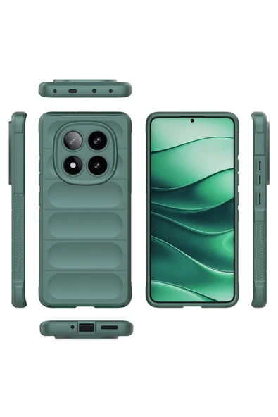 zore Redmi Note 14 Pro 5G Kılıf Esnek TPU Oyuklu Arka Yüzey Tasarımlı SYS Etnik Silikon Kapak - Lacivert - Resim 4