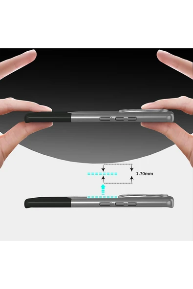 zore Redmi Note 14 Pro 4G Kılıf Mıknatıslı EMP Duble Kapak - Gri - Resim 3