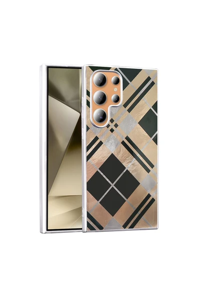KILIFTECH Galaxy S23 Ultra Kılıf Desenli KTH Mep Kapak - Geometrik - Resim 2