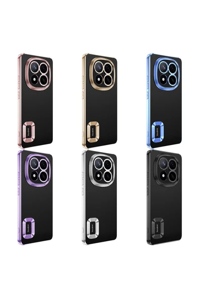 KILIFTECH Poco X7 Kılıf Kamera Korumalı Logo Gösteren KTH Omega Kapak - Gümüş - Resim 7