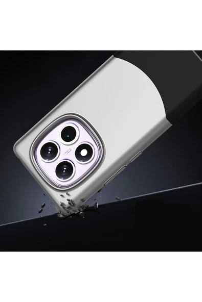 zore Redmi Note 14 Pro 4G Kılıf Mıknatıslı EMP Duble Kapak - Gri - Resim 5