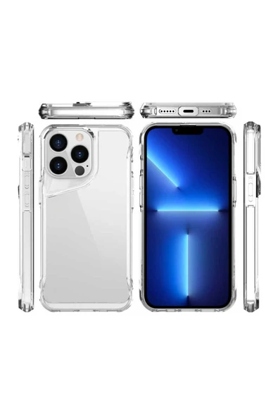 KILIFTECH iPhone 14 Pro Max Uyumlu Zore T-Max Kılıf-Renksiz - Resim 6