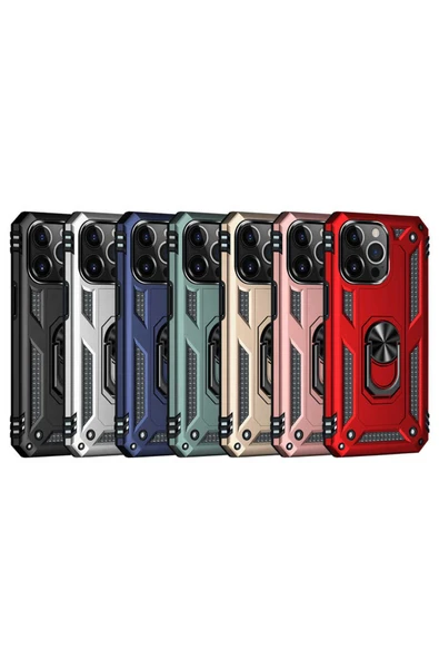 KILIFTECH iPhone 13 Pro Uyumlu Zore Vega Kılıf-Gold - Resim 2