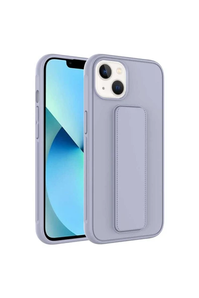 KILIFTECH iPhone 14 Plus Uyumlu Zore Qstand Kılıf-Gri ürün görseli