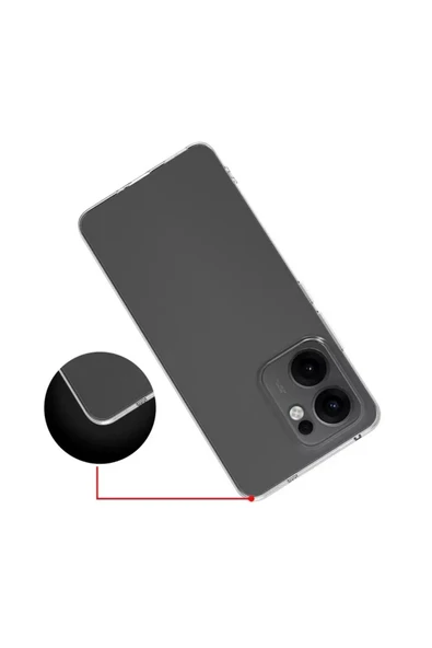 KILIFTECH Reno 13F 5G Kılıf KTH Süper Silikon Kapak - Şeffaf - Resim 3