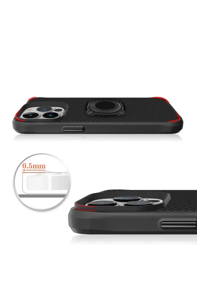 KILIFTECH iPhone 13 Pro Uyumlu Zore Timo Kılıf-Siyah - Resim 5