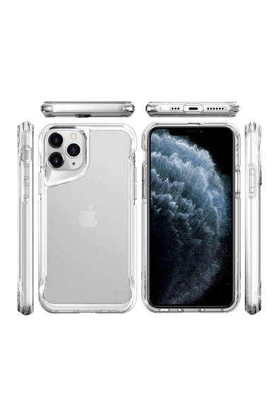 KILIFTECH iPhone 11 Pro Max Uyumlu Zore T-Max Kılıf-Renksiz - Resim 2