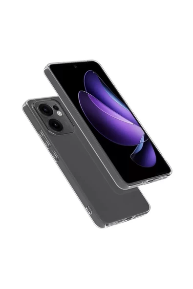 KILIFTECH Reno 13F 5G Kılıf KTH Süper Silikon Kapak - Şeffaf - Resim 4