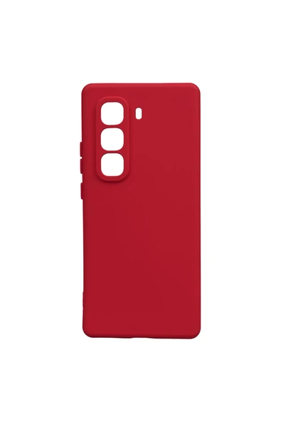 zore İnfinix Hot 50 Pro Plus 4G Kılıf EMP Biye Silikon - Kırmızı - 1
