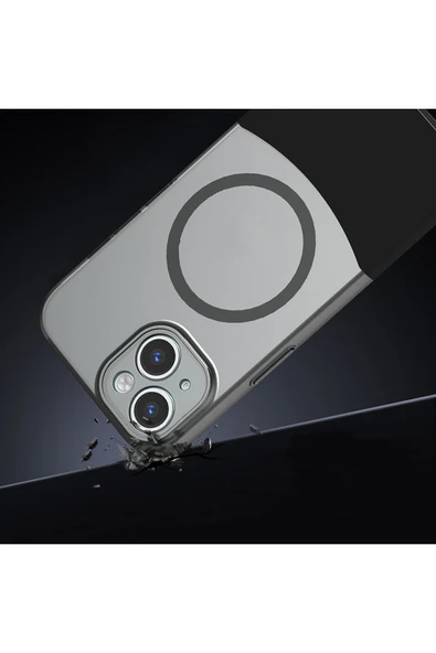 KILIFTECH iPhone 15 Kılıf M-Safe Şarj Özellikli Mıknatıslı KTH Duble Kapak - Lacivert - Resim 5