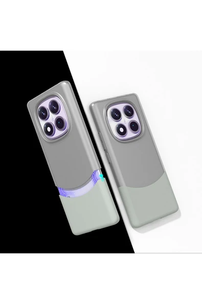 zore Redmi Note 14 Pro 4G Kılıf Mıknatıslı EMP Duble Kapak - Gri - Resim 2
