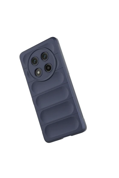 zore Honor Magic 7 Lite Kılıf Esnek TPU Oyuklu Arka Yüzey Tasarımlı SYS Etnik Silikon Kapak - Lacivert - 3