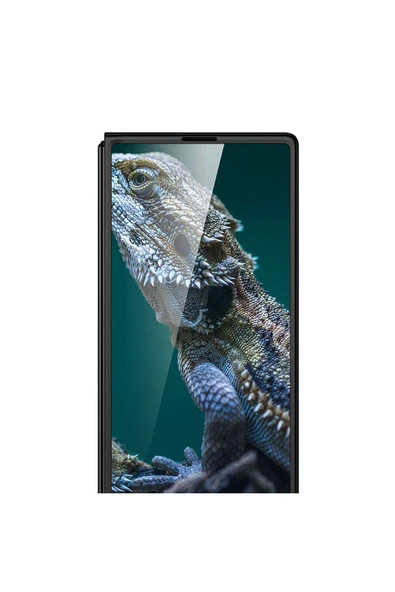 KILIFTECH Galaxy Z Fold 6 Kılıf Zore Full Camlı Kıpta Kapak-Gold - 3