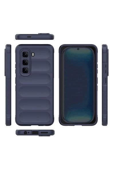 TECNOGELİŞEN İnfinix Hot 50 4G Kılıf Esnek TPU Oyuklu Arka Yüzey Tasarımlı TCG Etnik Silikon Kapak - Siyah - Resim 3