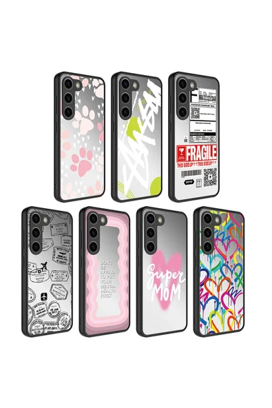 KILIFTECH Galaxy S23 Uyumlu Aynalı Desenli Kamera Korumalı Parlak Zore Mirror Kılıf-Ayna - Resim 2