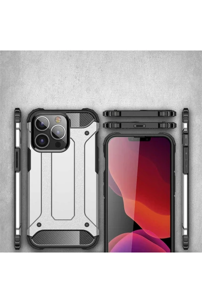 KILIFTECH iPhone 13 Pro Uyumlu Zore Crash Silikon Kılıf-Mavi - Resim 6