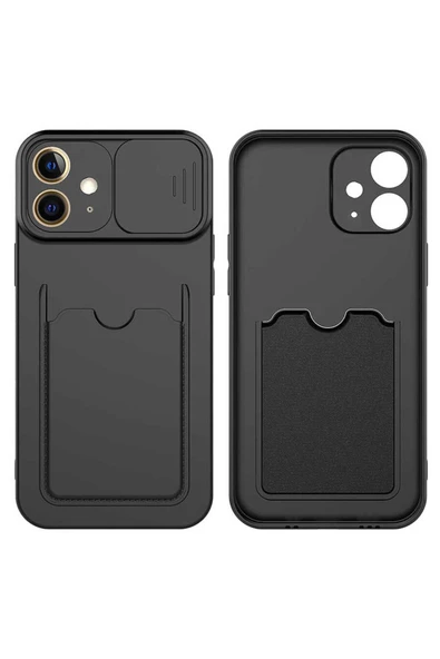 KILIFTECH iPhone 12 Uyumlu  Kartix Kılıf-Siyah - Resim 4