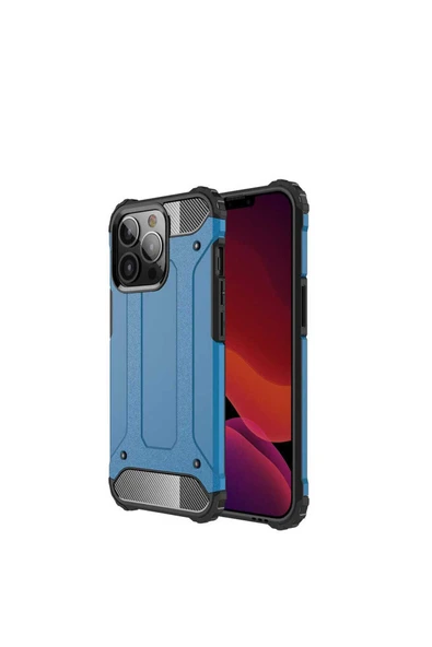 KILIFTECH iPhone 13 Pro Uyumlu Zore Crash Silikon Kılıf-Mavi ürün görseli
