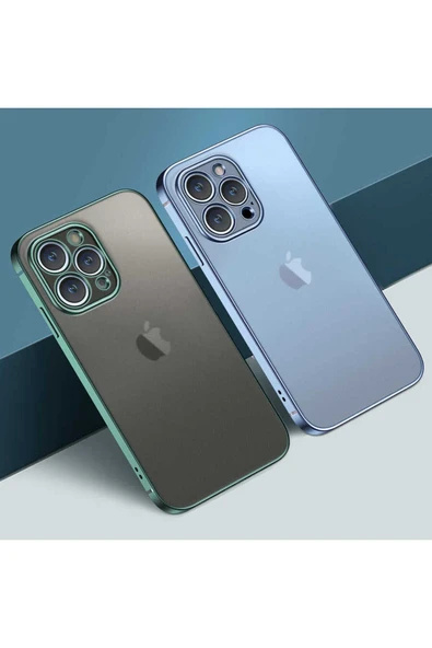 KILIFTECH iPhone 13 Uyumlu Zore Mat Gbox Kılıf-Mavi - Resim 3