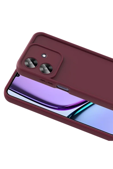 KILIFTECH Realme Note 60 Kılıf Kamera Korumalı KTH Ananas Kapak - Siyah - Resim 4