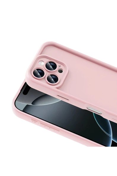 zore iPhone 16 Pro Kılıf Kamera Korumalı EMP Ananas Kapak - Mürdüm - Resim 6