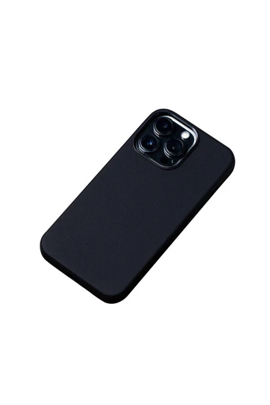 KILIFTECH iPhone 14 Pro Max Kılıf Magsafe Şarj Özellikli PU Deri Zore Adora Kapak-Koyu Gri - Resim 3