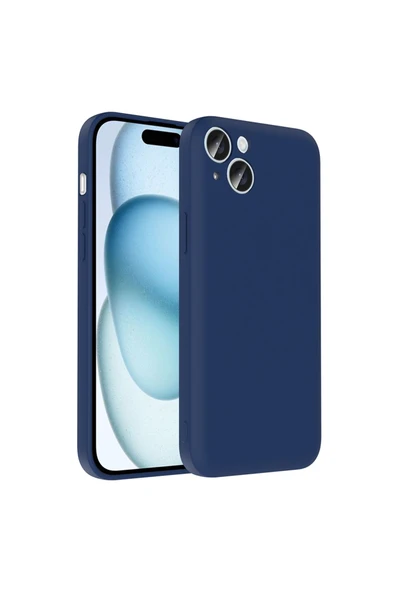 KILIFTECH iPhone 15 Kılıf Kamera Korumalı Kartlık Hazneli KTH Vitra Kapak - Lacivert ürün görseli