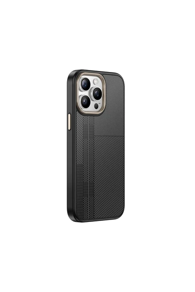 gallipolitech iPhone 15 Pro Max Kılıf M-safe Şarj Özellikli Karbon Fiber Görünümlü GLLP Antina Kapak - Siyah-Yeşil - 5