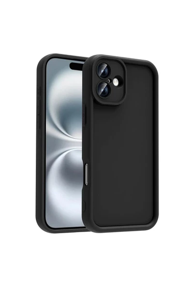 AksesuarAvcısı iPhone 16 Kılıf Kamera Korumalı AKAV Ananas Kapak - Siyah - Resim 2