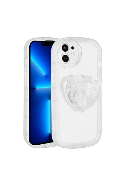 KILIFTECH iPhone 11 Uyumlu Kamera Korumalı Pop Soketli Renkli Zore Ofro Kılıf-Beyaz ürün görseli